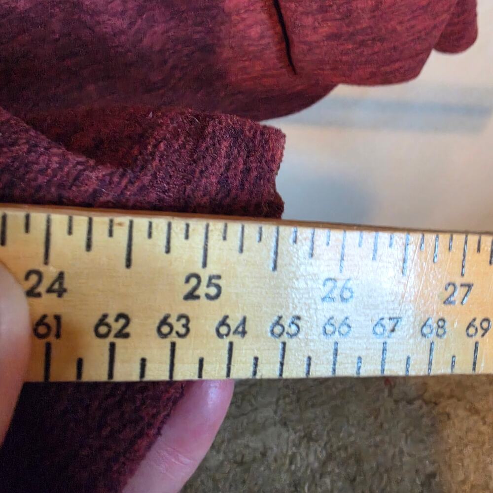 Eddie Bauer quarter-zip Fleece pullover heathered D-red olive chest pocket XL - Picture 5 of 7